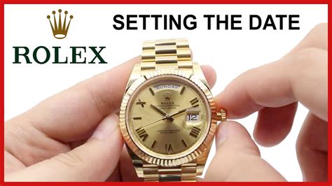 setting date on rolex watch.